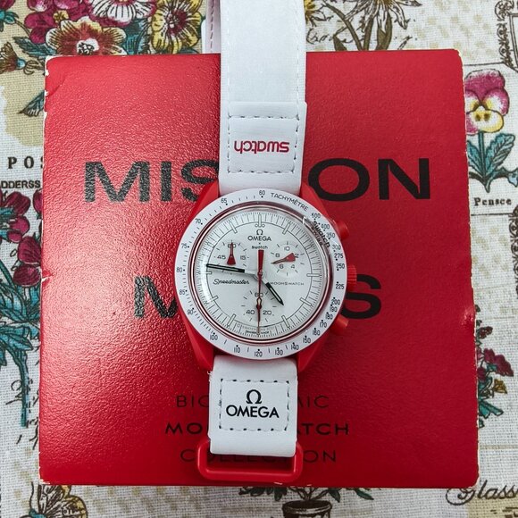 🎊NWT🎊Swatch X Omega MoonSwatch Mission To The Mars Watch - Picture 1 of 5